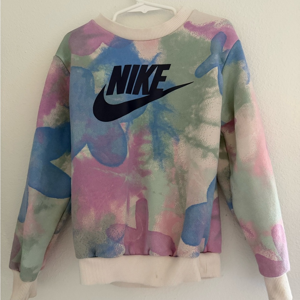 Nike Women's Pastel Tie-Dye Crew Neck Sweater